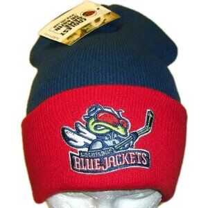 Columbus Blue Jackets Mens Vintage 90s Beanie Logo 7 Cuffed Winter hat Cap New